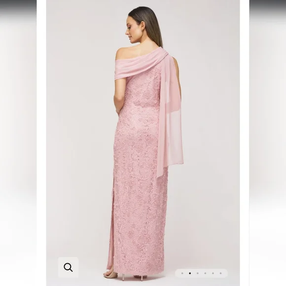 JS Collections Elodie Neck Drape Gown - Picture 2 of 6